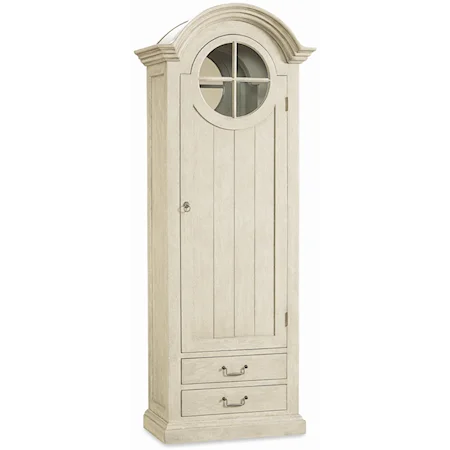 Decorative Antique-White Wine Cabinet